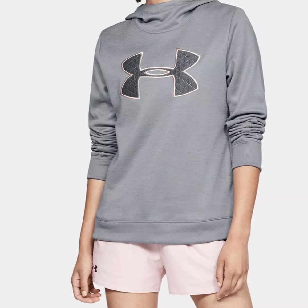 NWT Under Armour Blue Big Logo Hoodie Sweatshirt